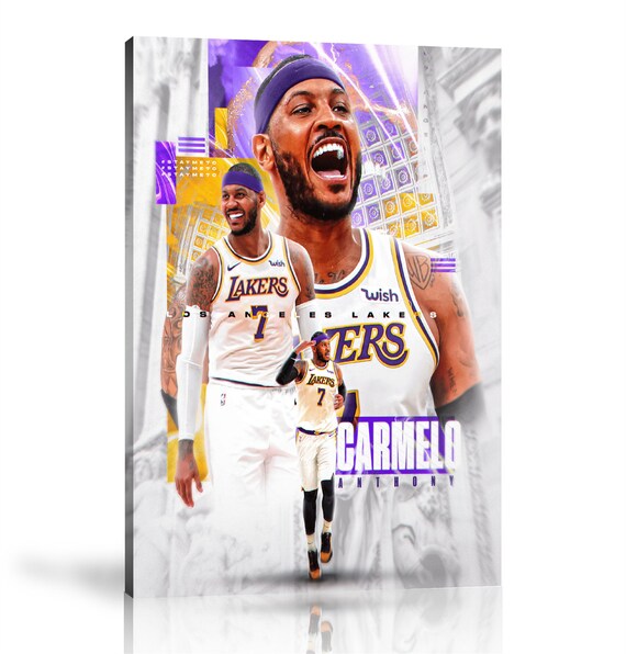 Carmelo Anthony Basketball Paper Poster Lakers - Carmelo Anthony