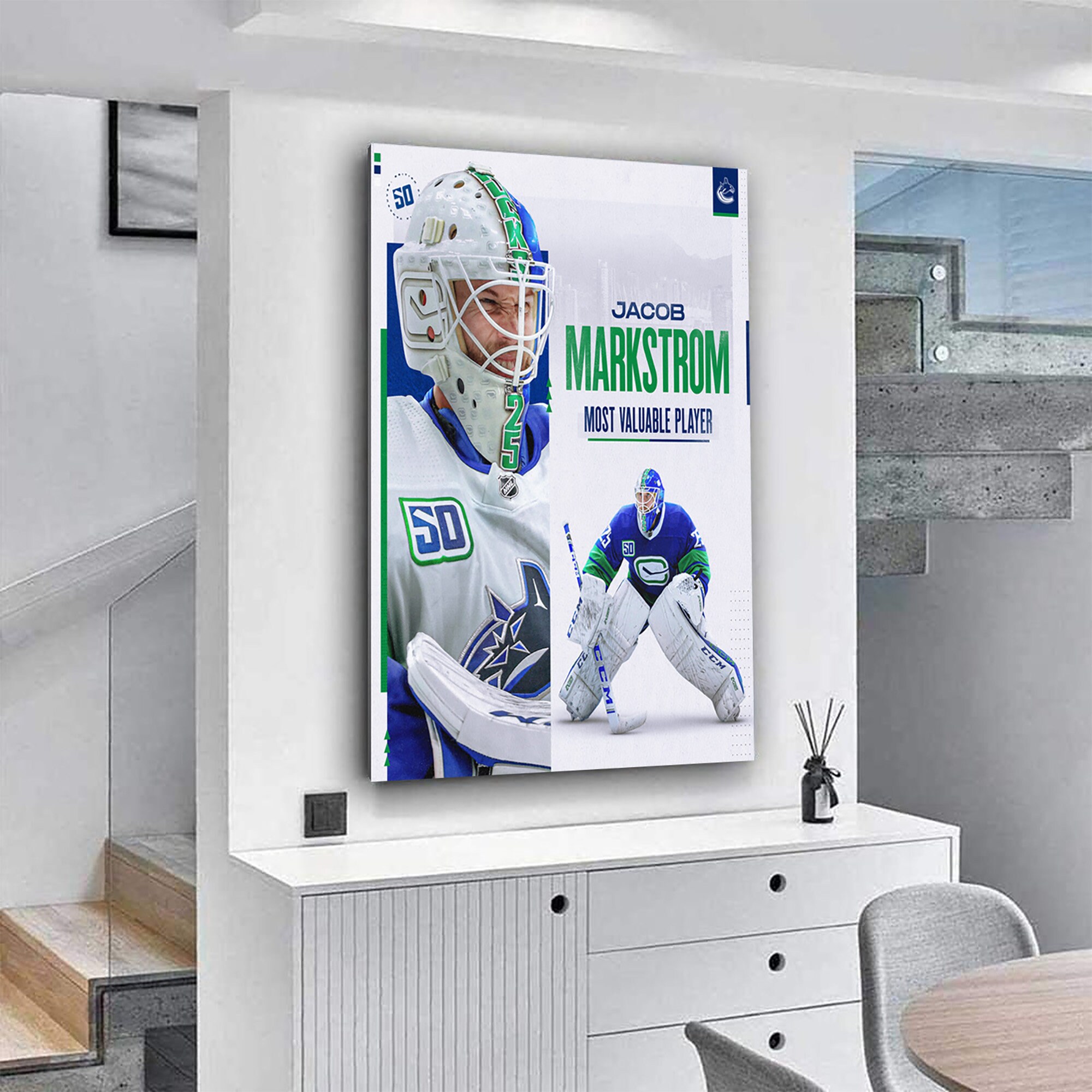 Jacob Markstrom Poster Vancouver Canucks NHL Sports Print 