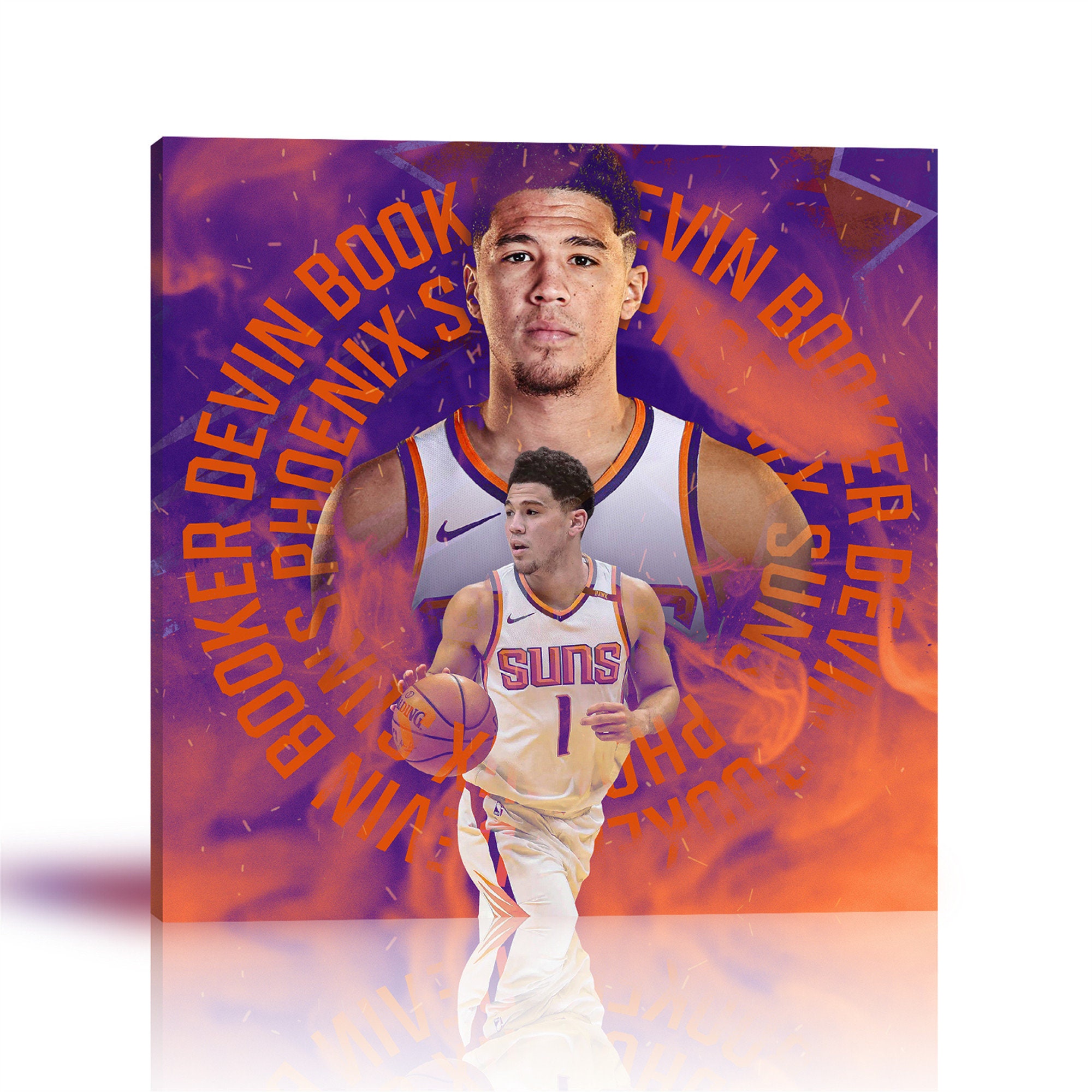 Devin Booker PHOENIX SUNS PIXEL ART Canvas Print / Canvas Art by