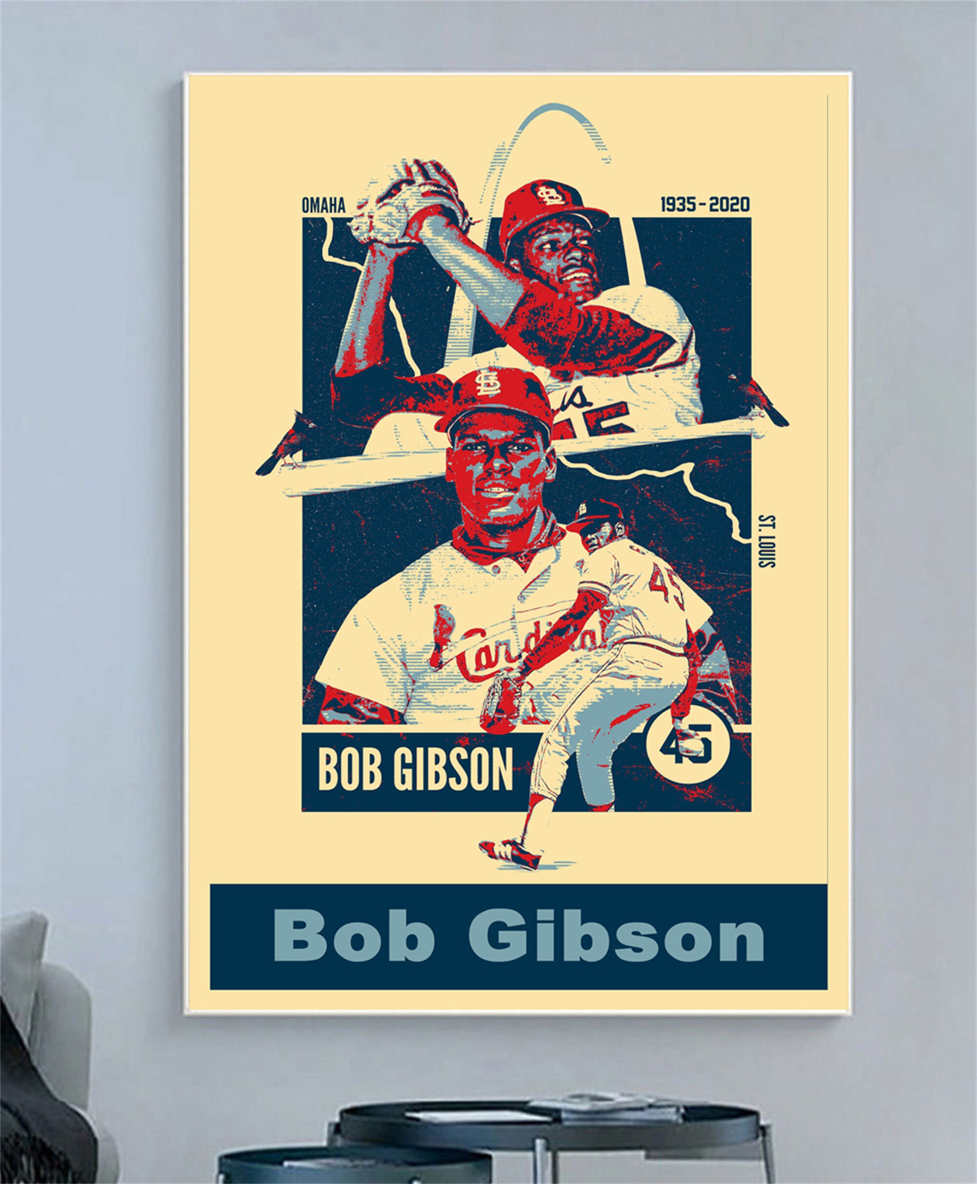 Bob Gibson St Louis Cardinals MLB Sports Prints POP Art 