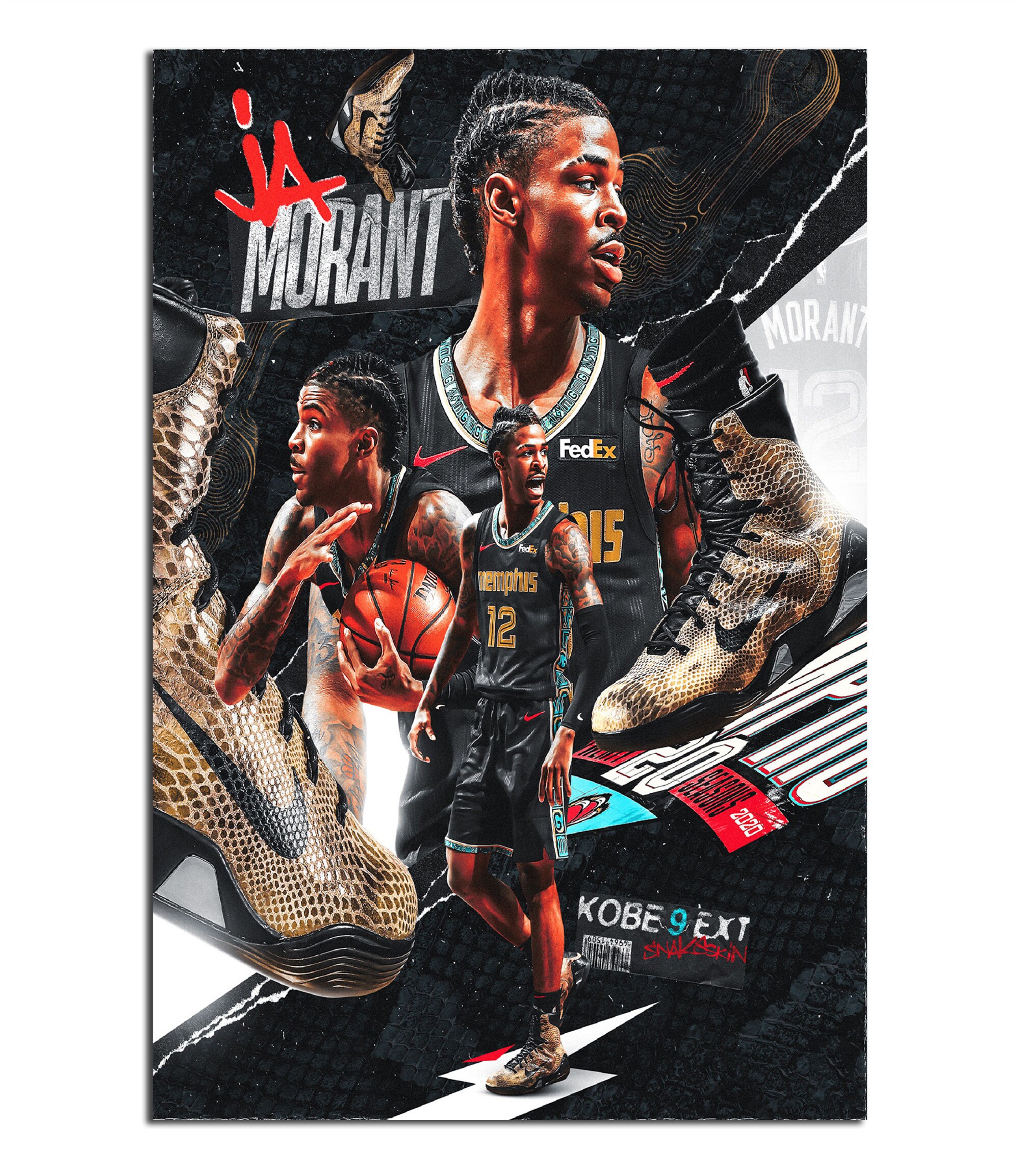 Ja Morant Poster Memphis Grizzlies NBA Sports Print Sports -  Israel