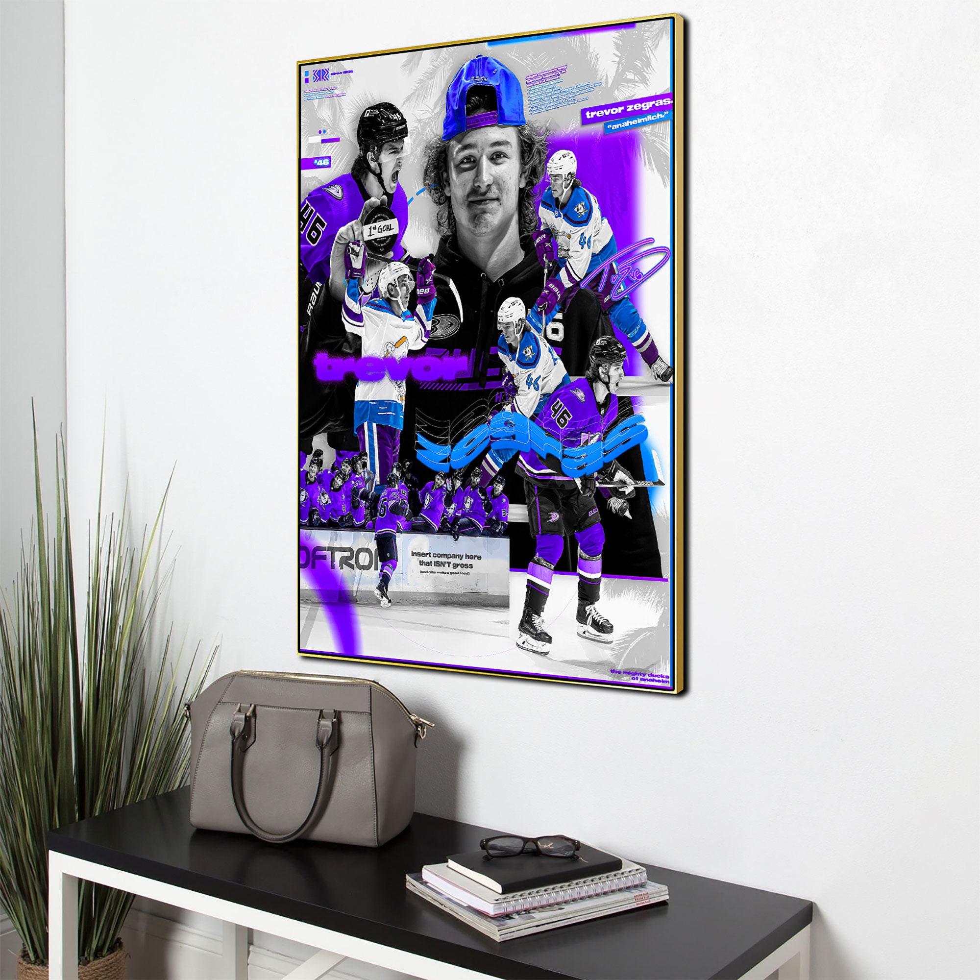  Trevor Zegras Hockey Puck Poster0 Canvas Poster Wall