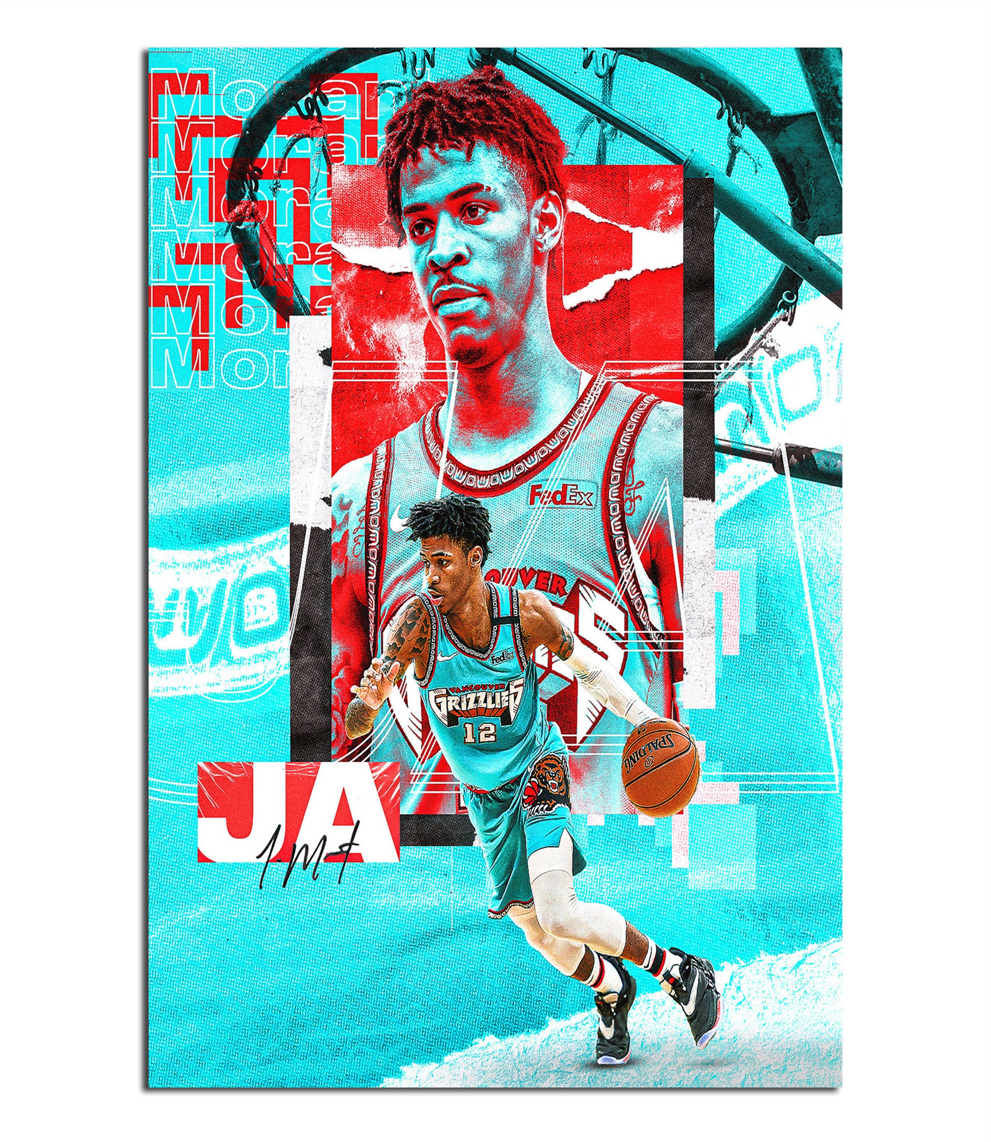 Ja Morant  Basketball drawings, Nba artwork, Nba pictures