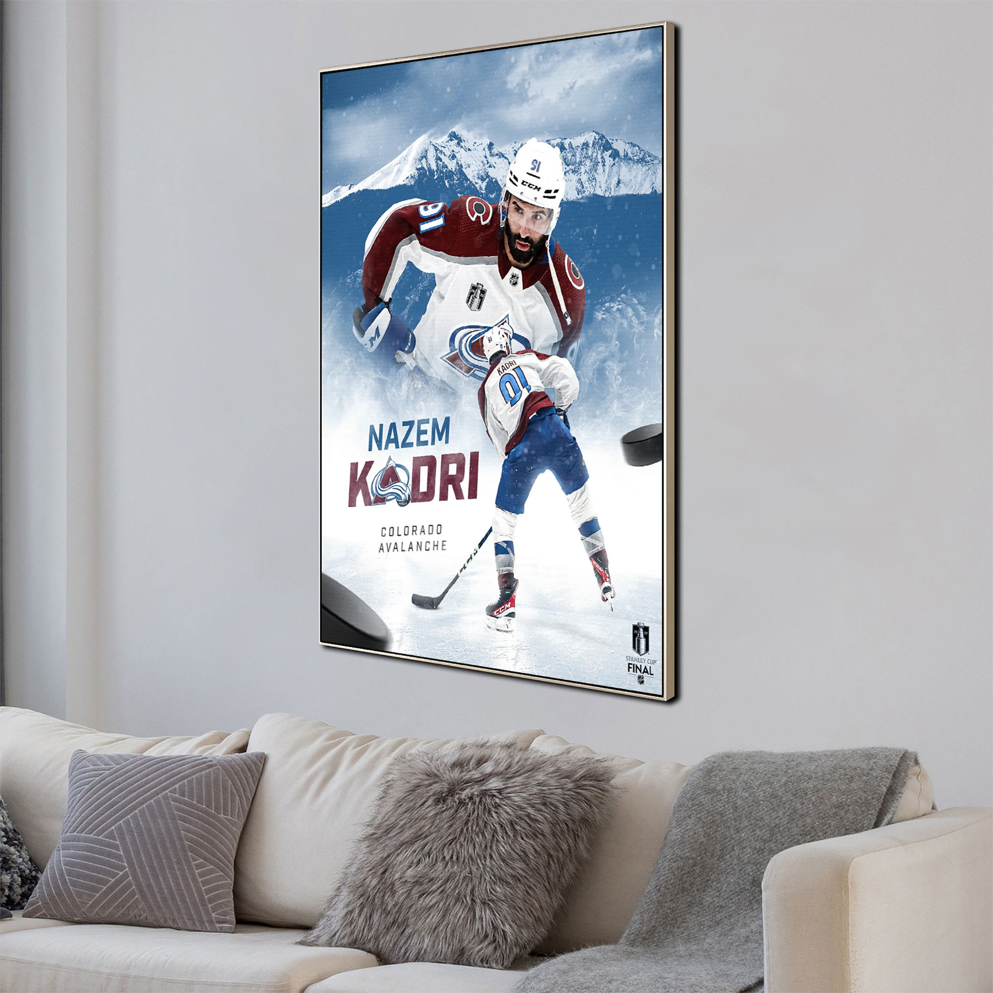 Nazem Kadri Hockey Paper Poster Avalanche