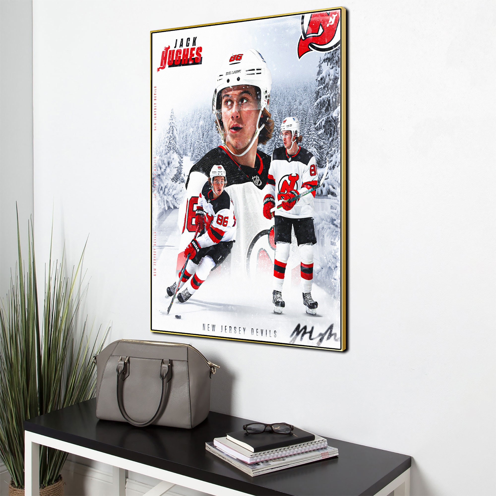 Jack Hughes New Jersey Hockey  Poster for Sale by OurBoudoirs