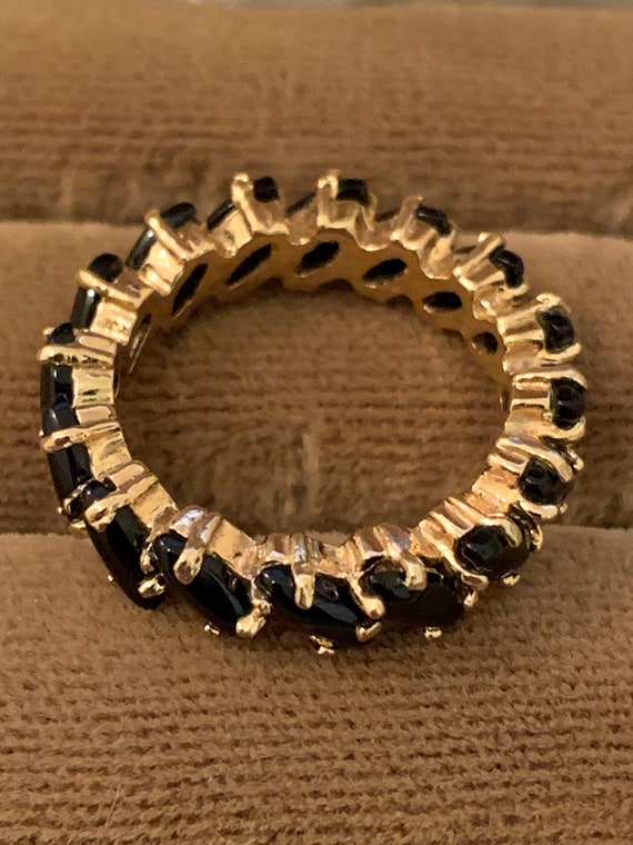 Vintage Ring. Black & Gold Wishing Though, w/16 m… - image 4