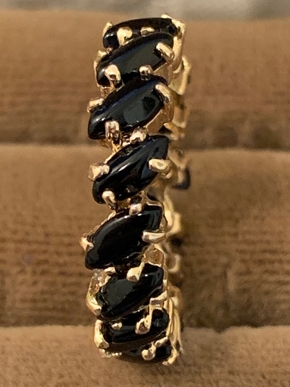 Vintage Ring. Black & Gold Wishing Though, w/16 m… - image 3