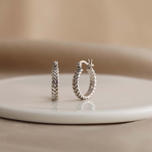 Henry Huggie Earrings in Silver