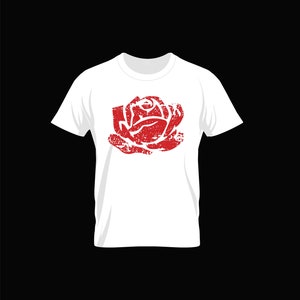 Camiseta floral rosa, camiseta streetwear camisa de flores, camiseta para hombres, camisa de flores, linda camiseta de flores rosas
