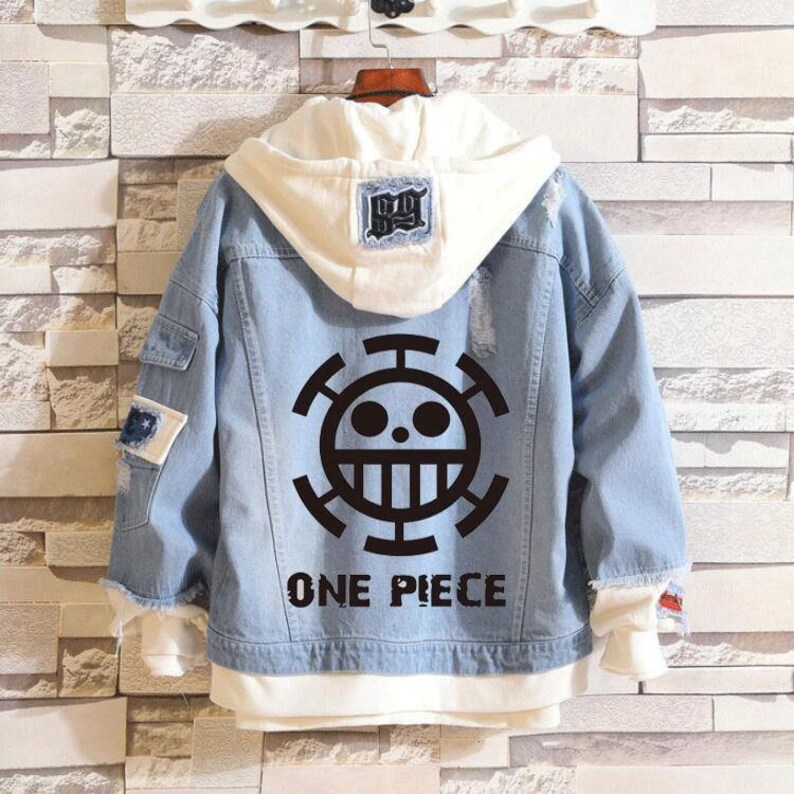 Trafalgar Law Denim Jacket/hoodie One Piece Etsy