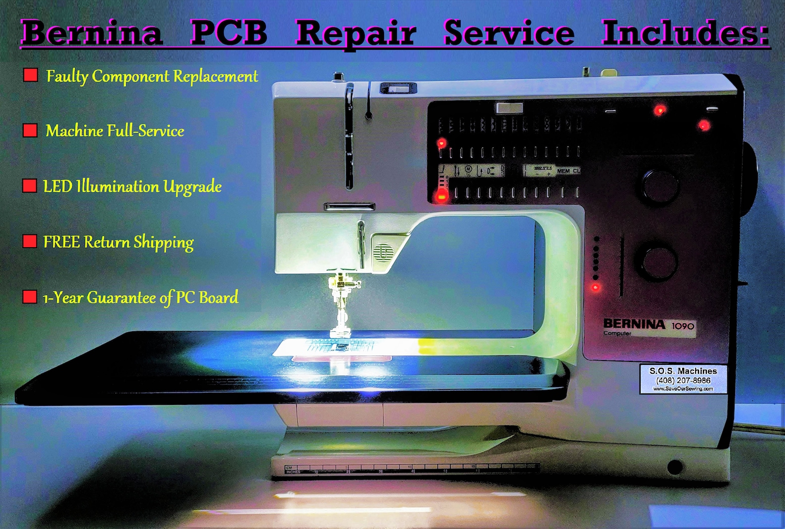 Bernina Sewing Machine Circuit Board REPAIR 1020 1021 1030 1031 1050