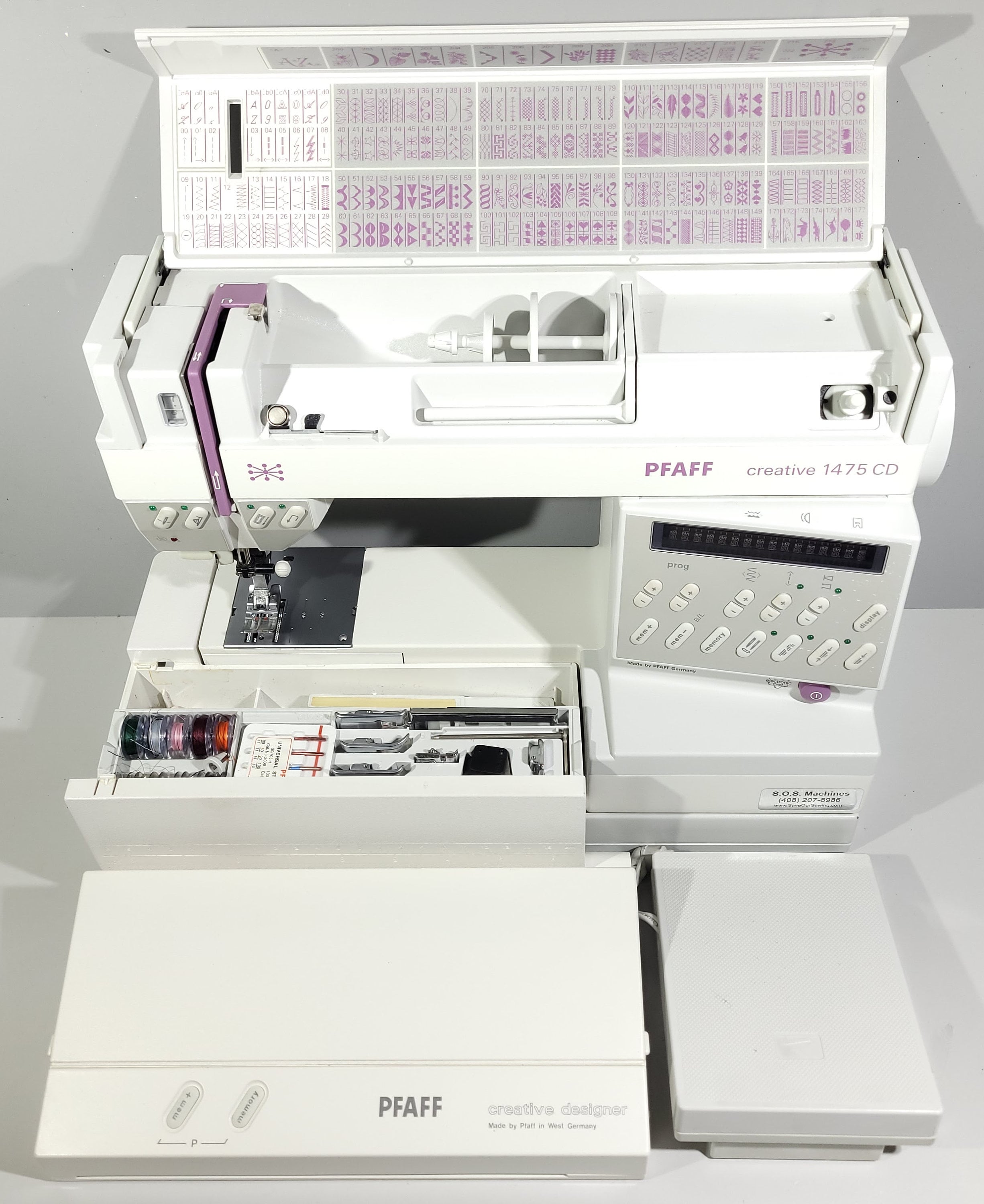 Pfaff 1475 CD Heavyduty Sewing Machine Proserviced, 2year Guarantee