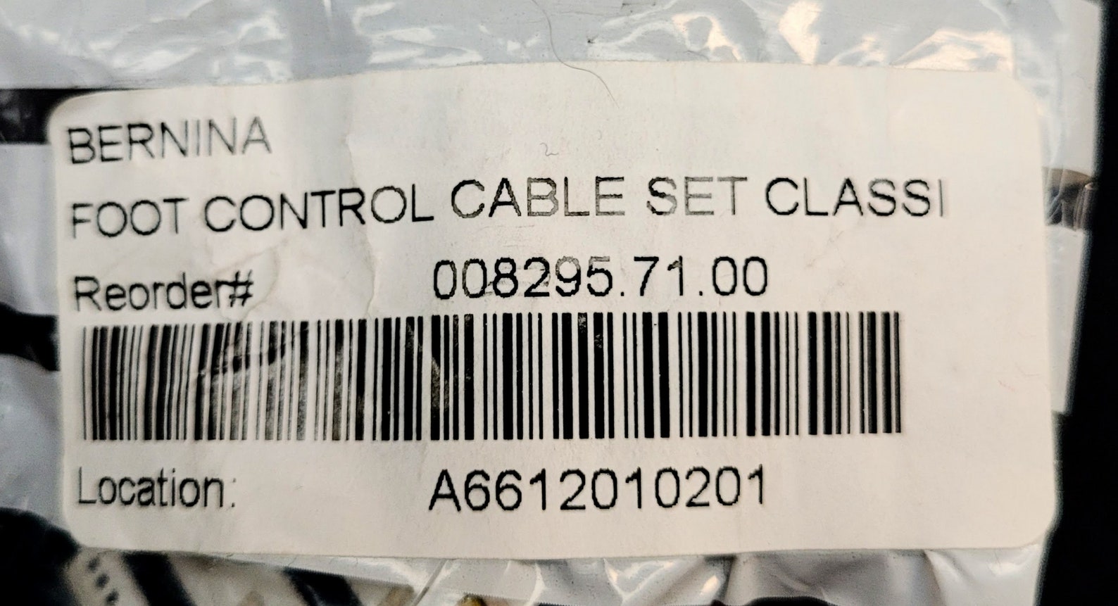 Foot Control Cable Genuine Bernina Sewing Machine Foot Control Cable Set 008295.71.00 for ...