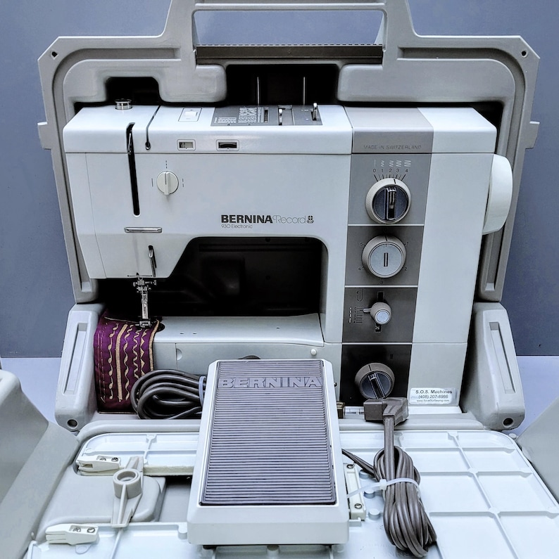 Bernina 930 Record w/Recapped Board, Ndl. UP/DOWN, Serviced, Heavy-Duty Sewing Machine , Portable w/2-Yr. Warranty image 1