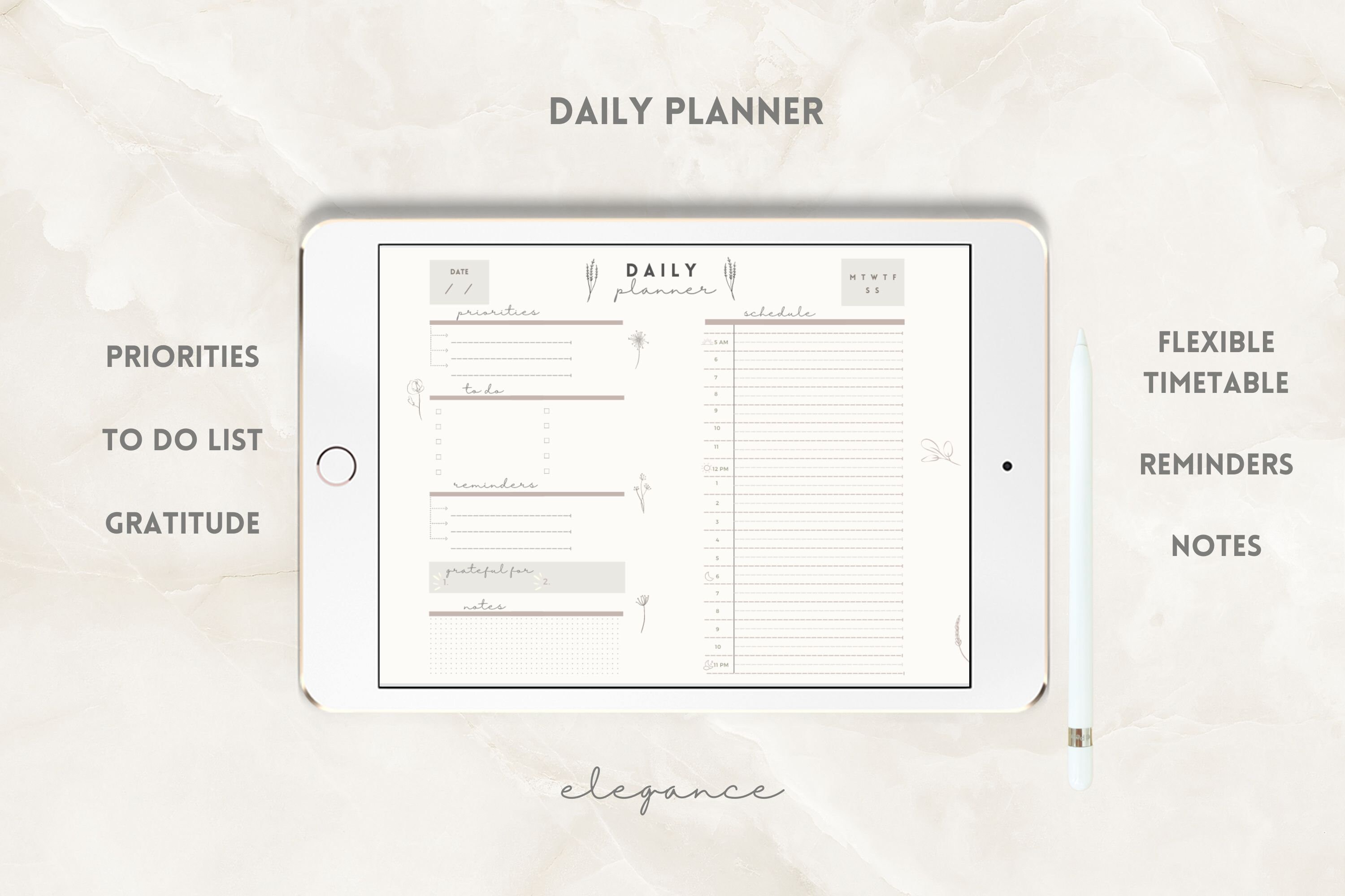 BEIGE + SIMPLE Undated Digital Planner for Goodnotes, Notability, Ipads ...