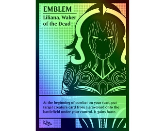 MTG - Custom FOIL Token - Liliana Emblem - Pro8eART