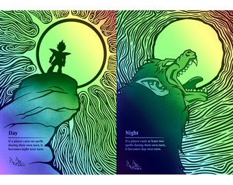 MTG - Custom FOIL Token - Day / Night - Vegeta - Oozaru -Dragon Ball inspired - Pro8eART