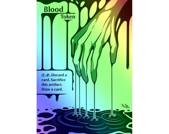 MTG - Custom FOIL Token - Blood - Pro8eART