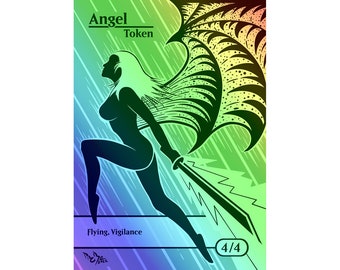 MTG - Custom FOIL Token - Angel - Pro8eART