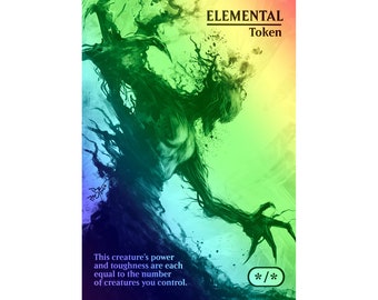 MTG - Custom FOIL Token - Elemental - Voice of Resurgence - 4 completely different variations - Pro8eART
