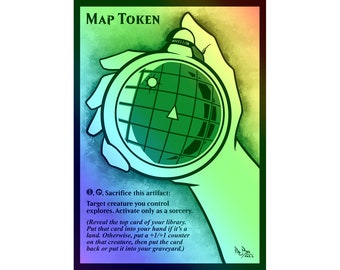 MTG - Custom FOIL Token - Map - Dragon Radar - Dragon Ball inspired - Pro8eART