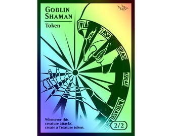 MTG - Custom FOIL Token - FABLE Goblin Shaman - Pro8eART