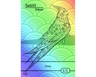 MTG - Custom FOIL Token - Spirit - Pro8eART