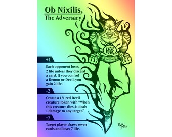 MTG - Custom FOIL Token - Ob Nixilis, The Adversary - Piccolo - Dragon Ball inspired - Pro8eART