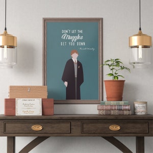 Ron Weasley Quote Poster Harry P Illustration Minimal Motivational Art Print Magic Inspirational Digital Wall Art Downloadable Fan Art Gift