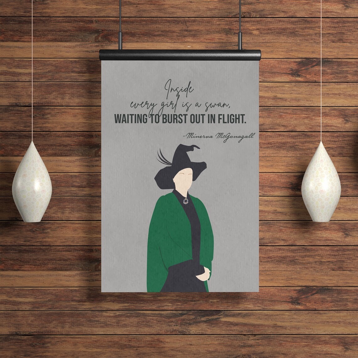 Minerva Mcgonagall Quote Art Print Magic Illustration digital minerva-mcgonagall-quote-art-print-magic-illustration-digital