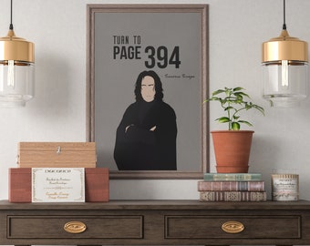 Severus Snape-kunstdruk 'Ga naar pagina 394' (digitale download)