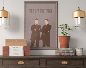 Fred & George Weasley Quote Art Print, Magic Illustration (Digital Download)