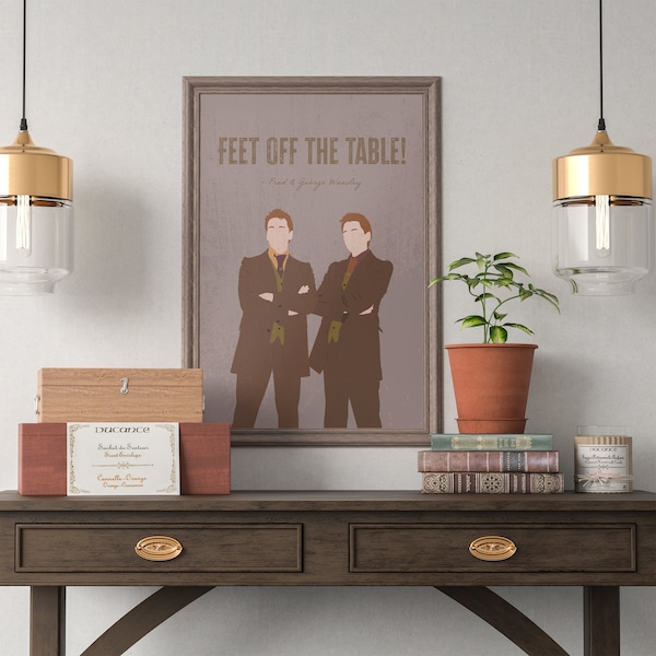 Fred & George Weasley Twins Quote Poster Harry P Illustration Minimal Motivational Art Print Magic Inspirational Wall Art Fan Art Gift