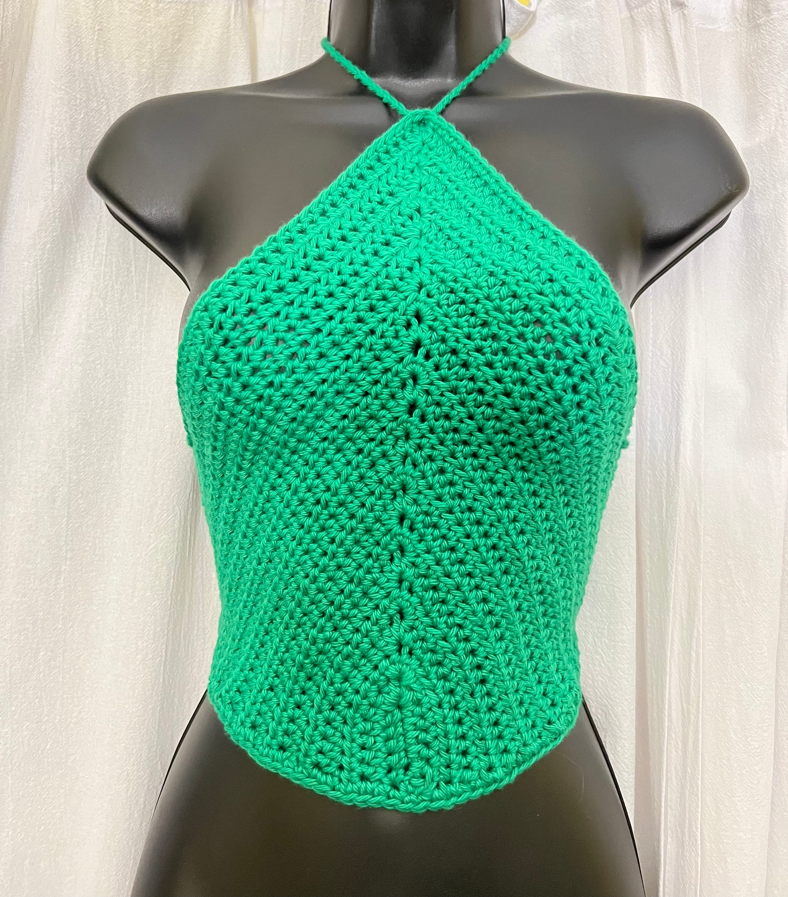 6(ROKU)＞COTTON CROCHET HALTER TOP/トップス