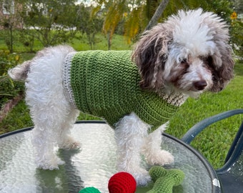 Crochet Dog Sweater: Fitted Neck, Loose Body