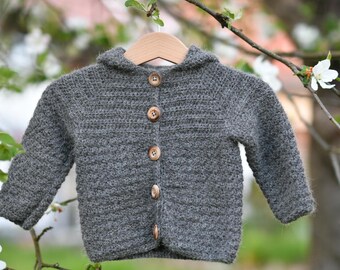 Babyjasje vest "Lemon Peel" maten 0-36 maanden MET capuchon