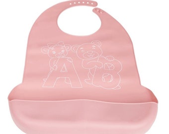 Pink Silicone Pocket Bib for Adults ABDL Bib Adult Baby Bib AB Bib Waterproof Bib Adults  ABDL Silicone Bib  Adult Boy Girl Bib Adult Bib