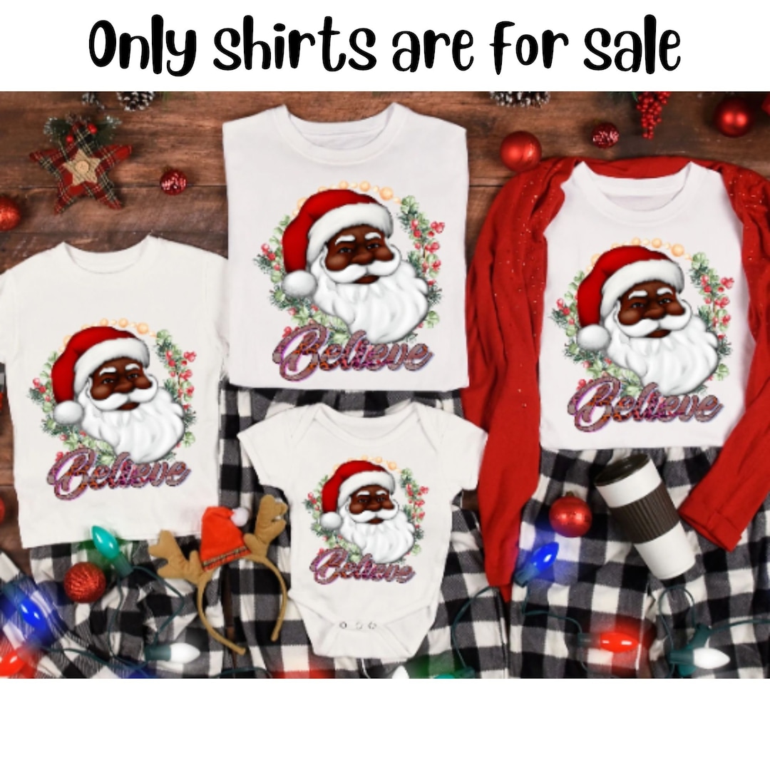 Melanin Christmas, Black Family Christmas Shirts Santa Shirt, Matching
