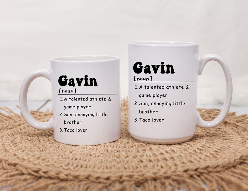 Personalized Name Dictionary Definition Mug, Custom Office Staff Xmas