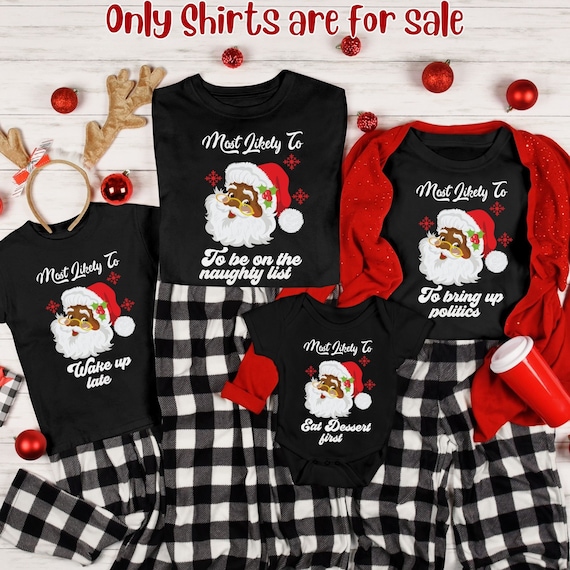 Black christmas pjs for family hotsell