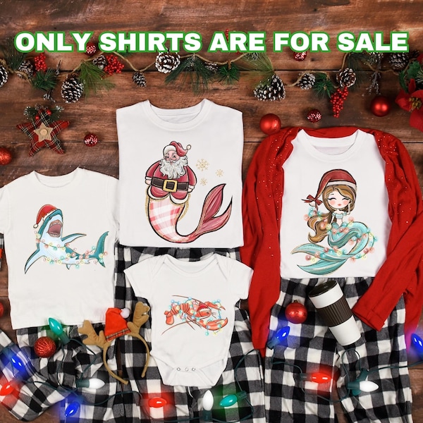 Matching Family Christmas Pajamas, Tropical Christmas PJs Beach Christmas Jammies Family Christmas Shirts Group Tee Christmas In July Cruise