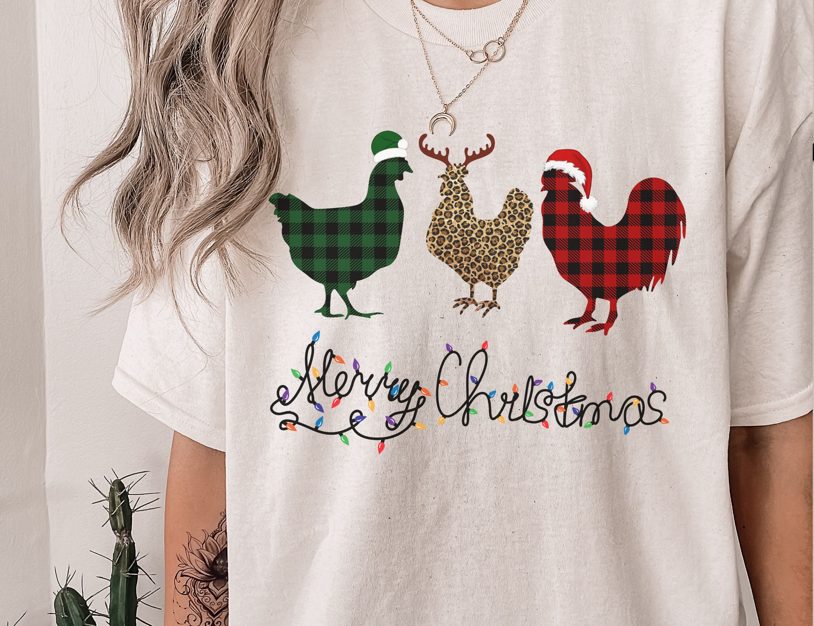 Discover Christmas Chicken Shirt, Buffalo Plaid Sweatshirt Tshirt Tee, Cows Christmas, Winter Holiday Merry Christmas 2022 Shirt, Mom Teacher Gift