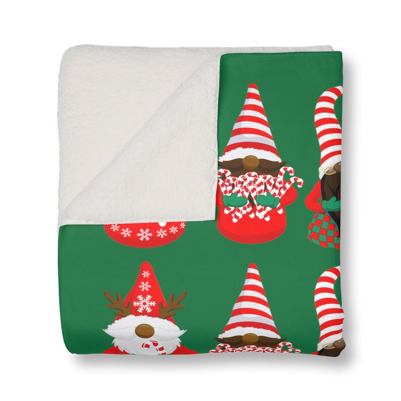 Black Gnomes Blanket African American Christmas Decorations Etsy