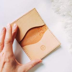 Porte-carte en cuir retourné. Range carte. Petite maroquinerie Homme Femme