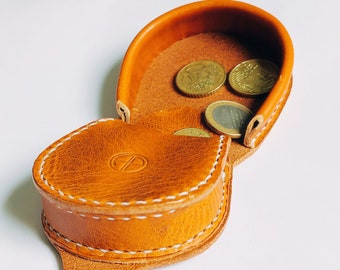 Genuine leather coin purse - Coin purse - Wallet - Gift idea for men and women - Made in France - Leather goods - Pocket