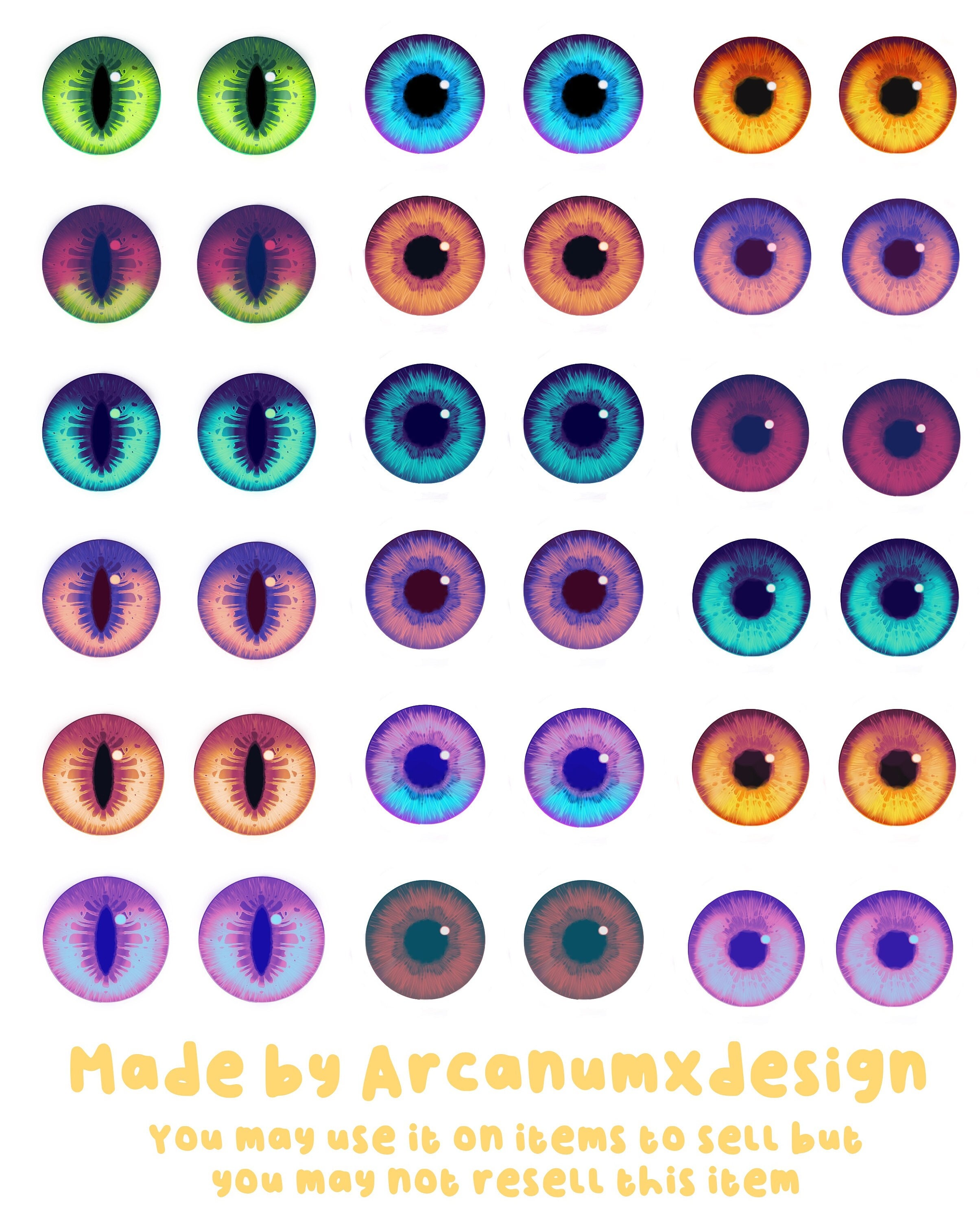 Iris Eyes Sheet Etsy