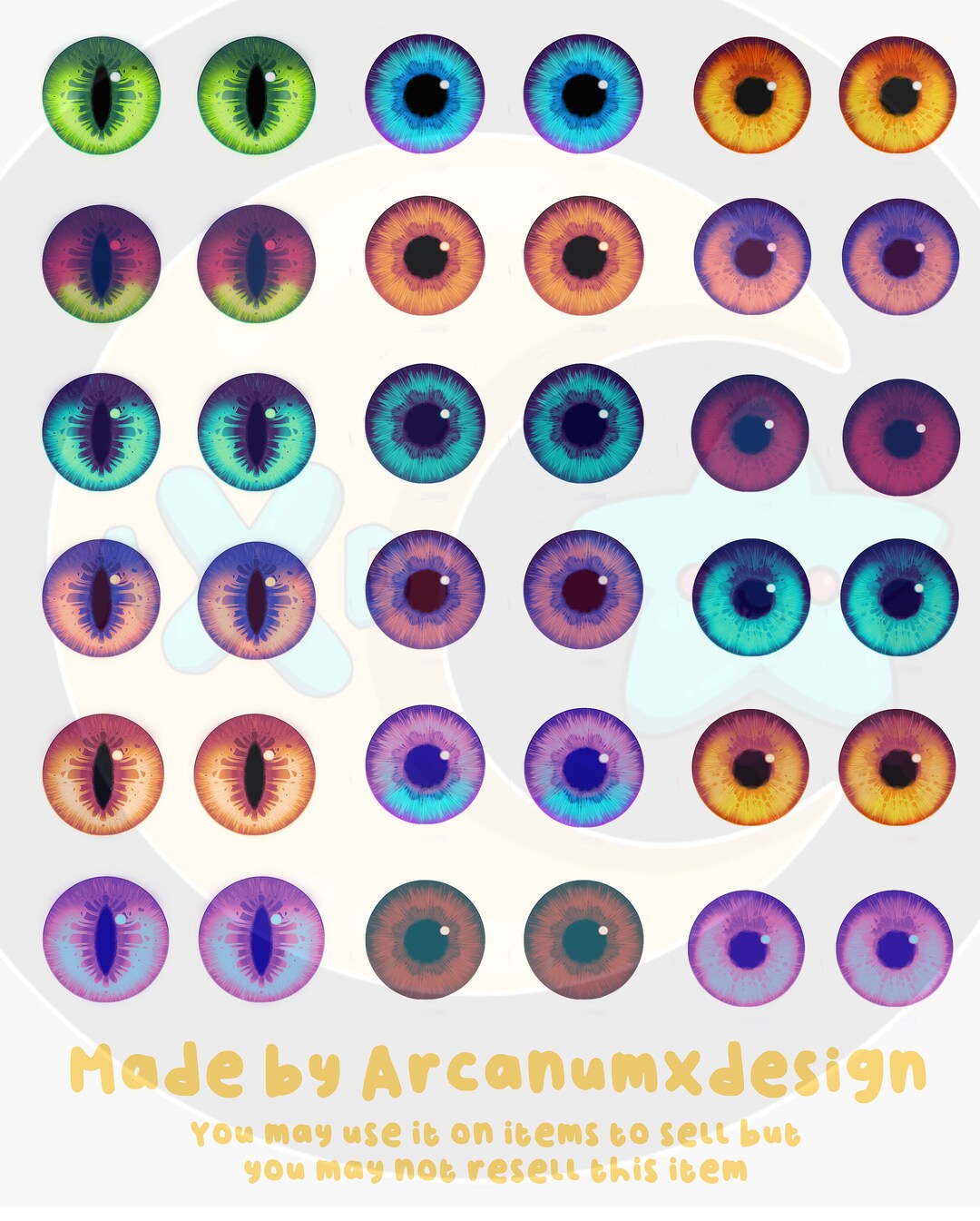 Iris Eyes Sheet - Etsy