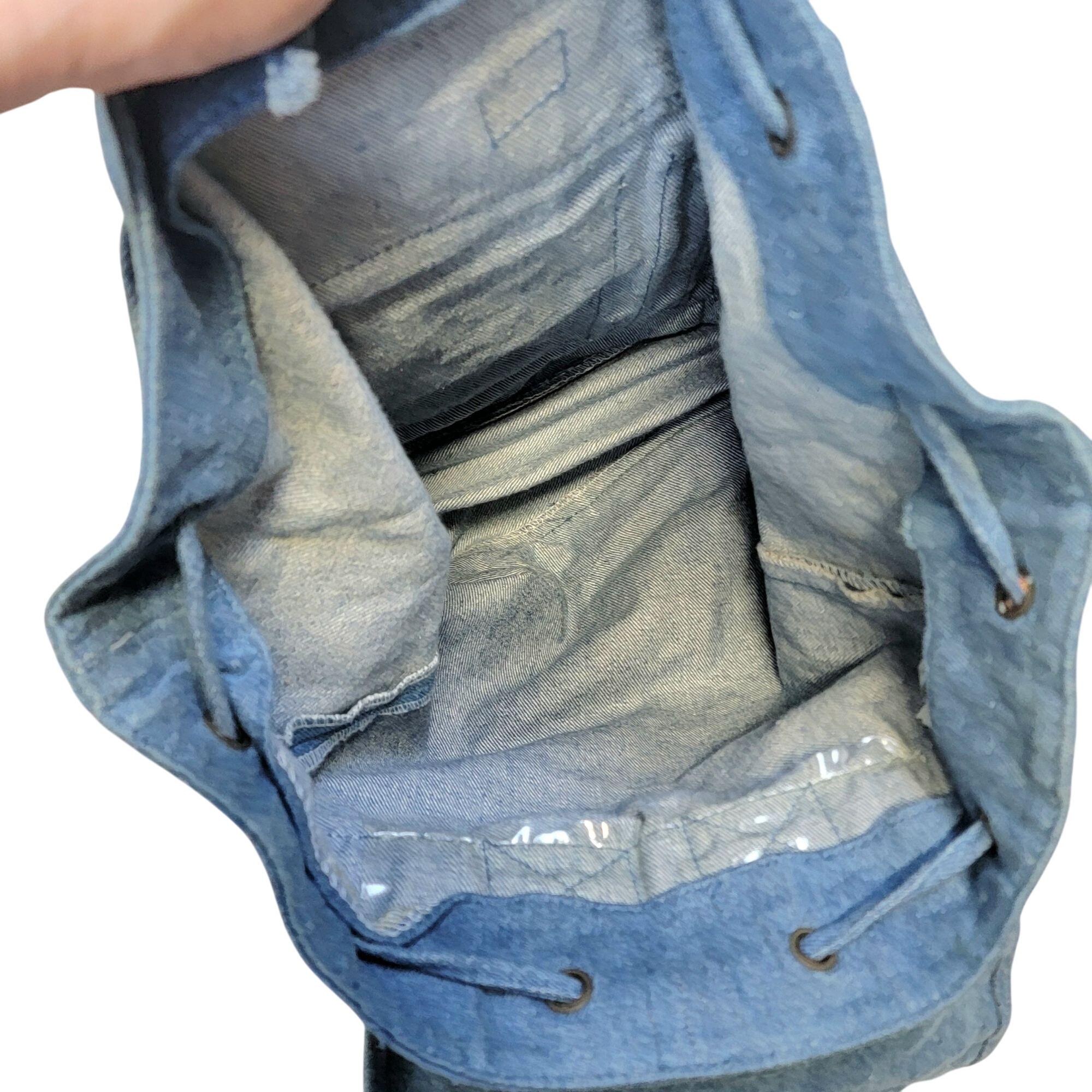 Arizona Jean Co Vintage 90s Denim Backpack Large Bag Purse 