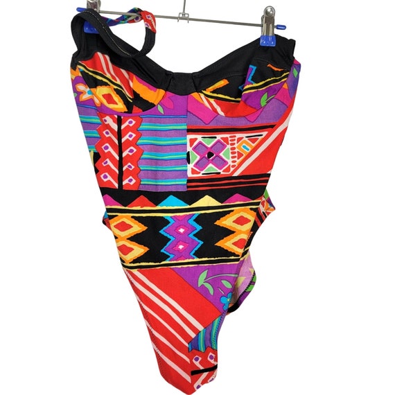 Gottex Vintage 90s Colorful Aztec One Piece Swims… - image 8