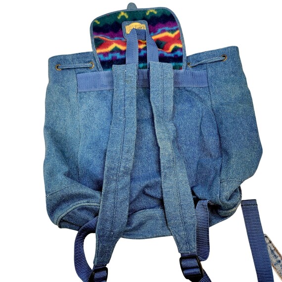 Vintage 90s Streetwear Distressed Denim Jean Top Loader Rucksack Backpack Bag Vintage | Bags | Vintage 9s Streetwear Distressed Denim Jean  main image 4